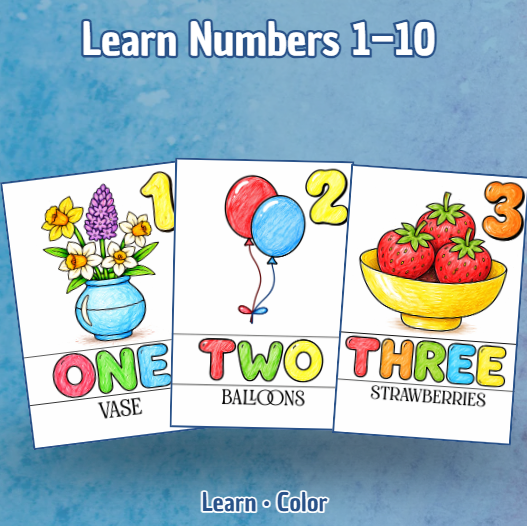 Numbers Learning Book for Kids - kitsforsmartkids