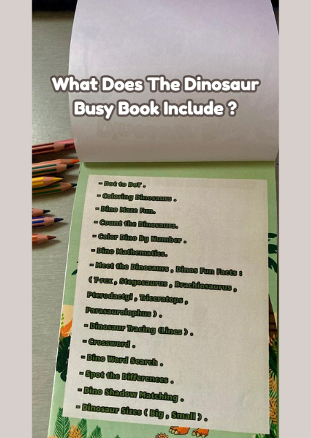 Dino activity book - KitsForSmartKids