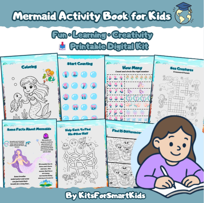 Mermaid Activity Book - KitsForSmartKids