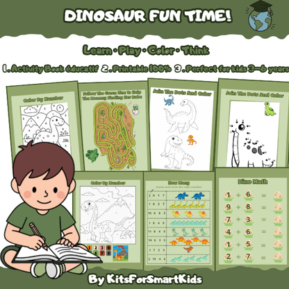 Dino activity book - KitsForSmartKids