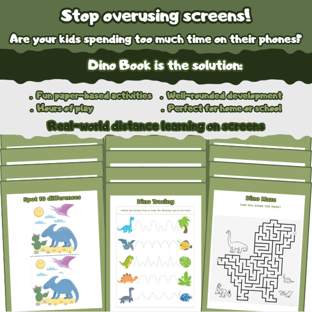 Dino activity book - KitsForSmartKids