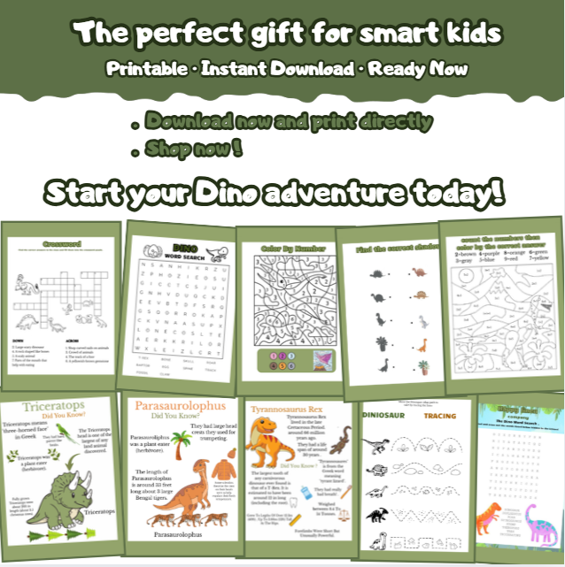 Dino activity book - KitsForSmartKids
