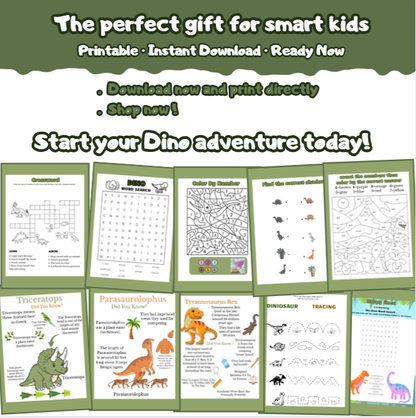 Dino activity book - KitsForSmartKids