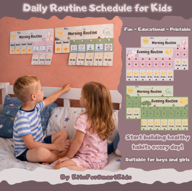 Daily Routine Chart For Kids - KitsForSmartKids