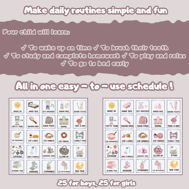 Daily Routine Chart For Kids - KitsForSmartKids