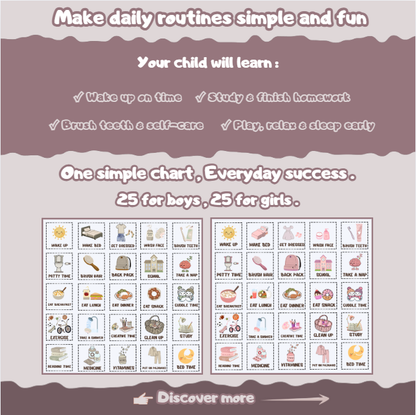 Daily Routine Chart for Kids (Printable) – Build Healthy Habits & Reduce Screen Time