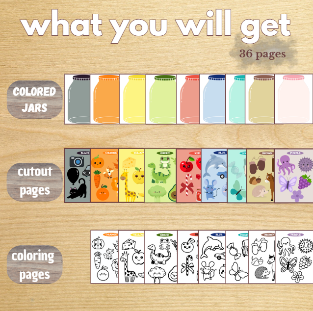 Color matching jars - kitsforsmartkids