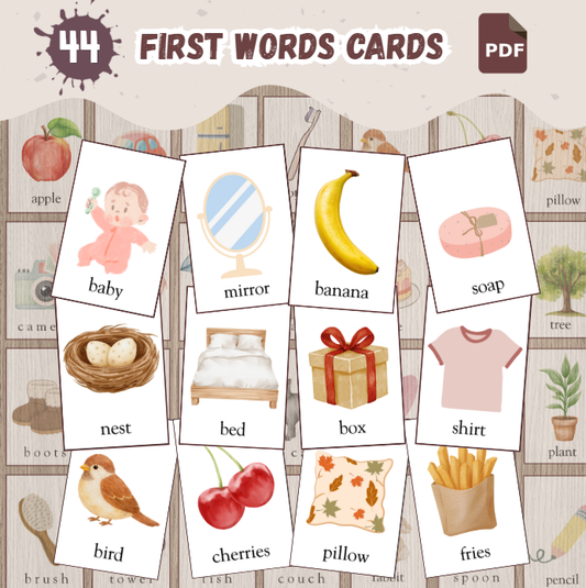 first words cards - kitsforsmartkids