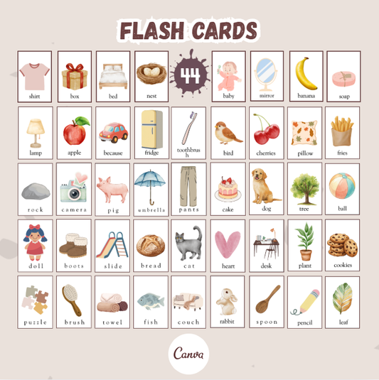 first words cards - kitsforsmartkids